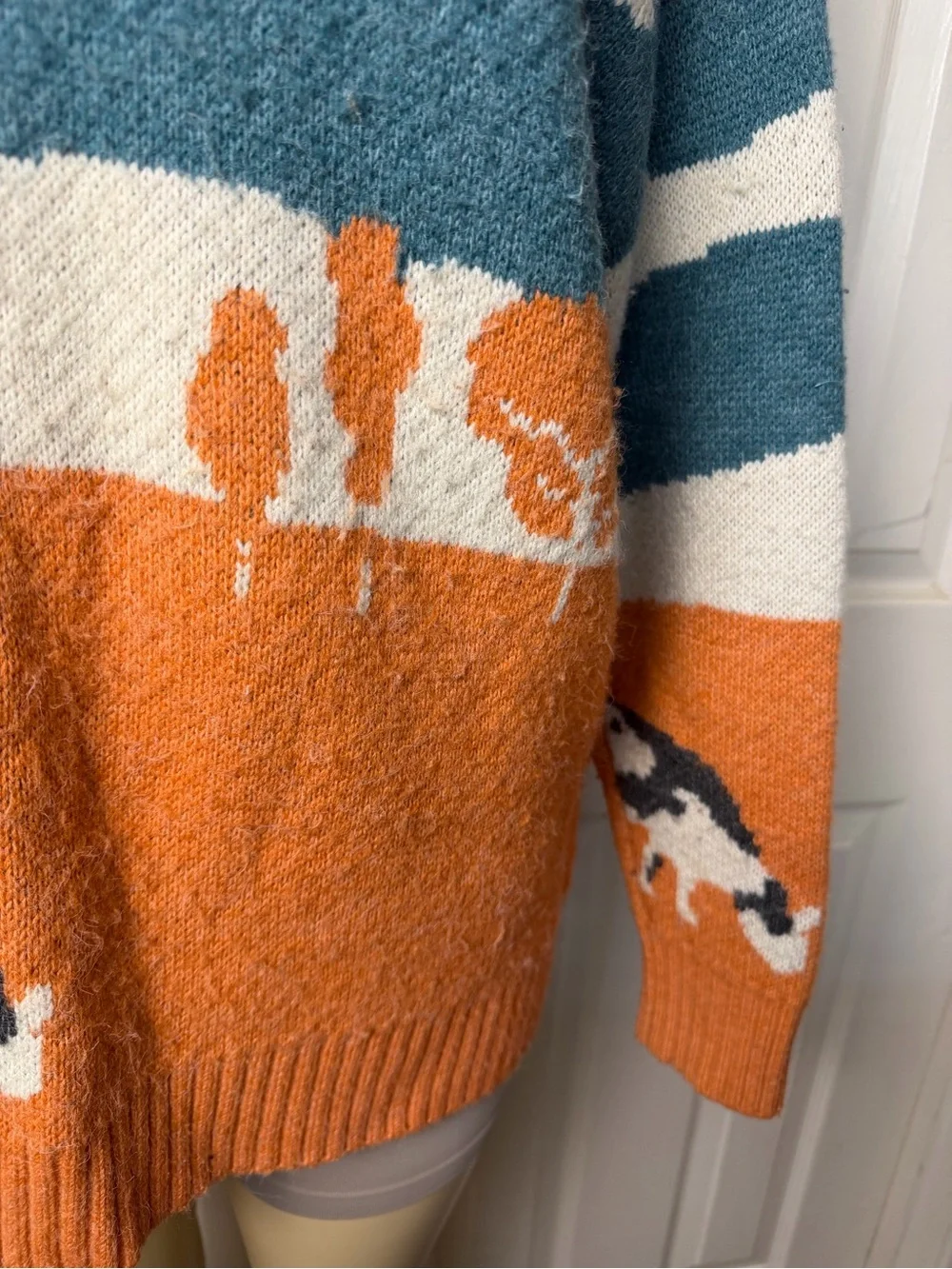 Aelfric Eden vintage Cow Pasture Knit Sweater Womens Medium Cottagecore